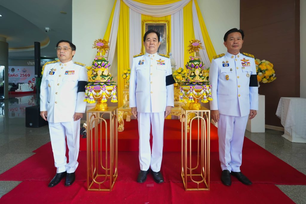มรพส. จัดพิธีส่งมอบพานพุ่มดอกบัวประดิษฐ์พระราชทาน เพื่อเชิญไปถวายสักการะ “พระศรีมหาโพธิทศมราชบพิตร” เนื่องในวันวิสาขบูชา 2569